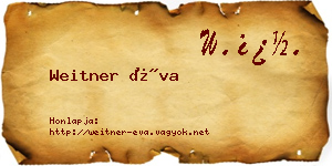 Weitner Éva névjegykártya