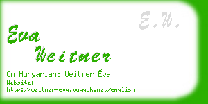 eva weitner business card